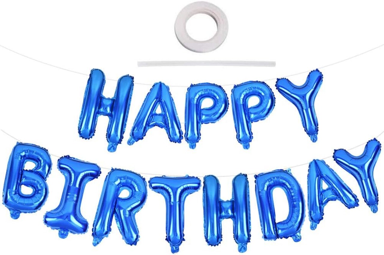 Colorful Celebrations: 16-Inch Mylar Foil Happy Birthday Balloons Banner - Eco-Friendly Decor for All Ages!